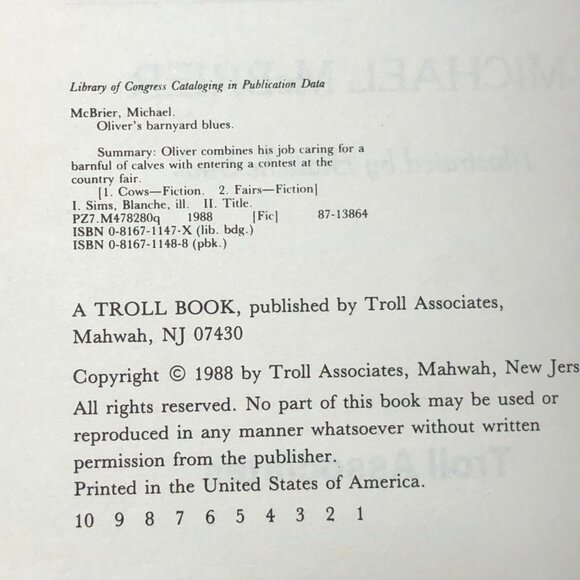 Oliver Adventure Chapter books by Michael McBrier vintage Troll 80s Lot of 2 - Picture 11 of 11